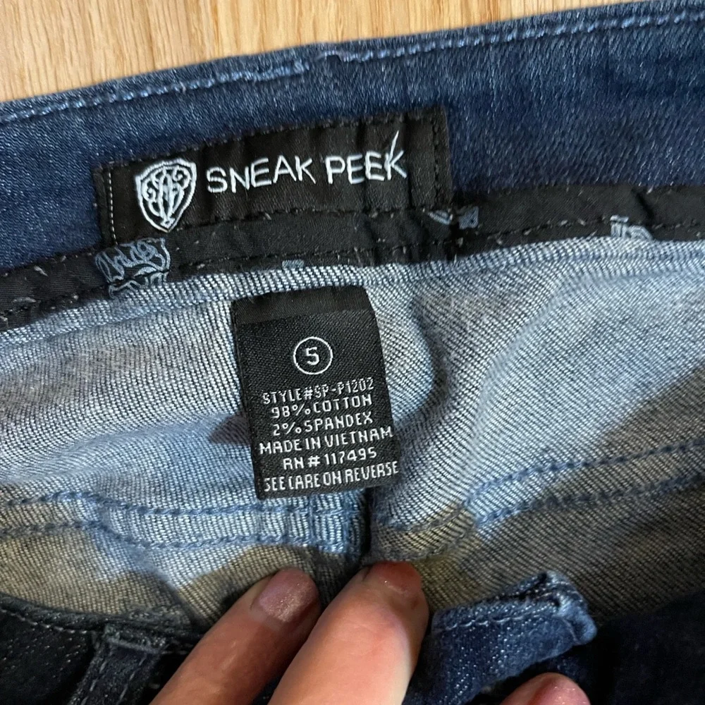 Sneak Peek Blue Straight Leg Jeans